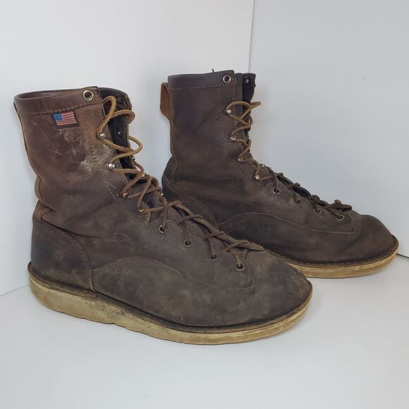 Danner Bull Run 8" Soft Toe Leather Boot Dark Brown Cristy Mens Size 11 Workwear - Picture 4 of 9